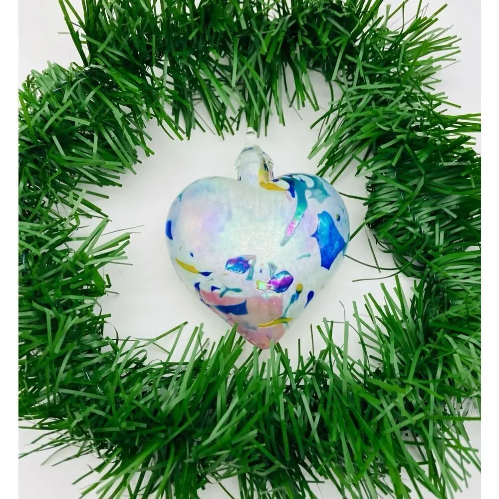 Borowski Glass Heart Shaped Christmas Tree Ornament